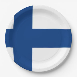 Flag Finland Paper Plate