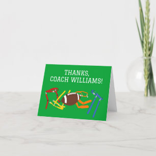 Flag Football Coach Personalised Thank You Card