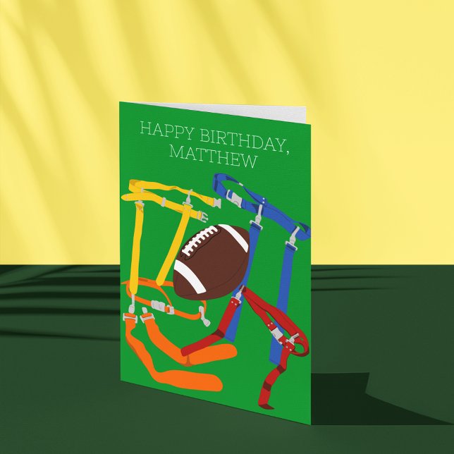 Flag Football Coach Player Personalised Card (Creator Uploaded)