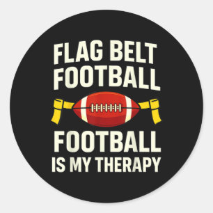 Flag Football Coach Therapy Belt Sports League Pla Classic Round Sticker