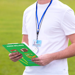 Flag Football Coaches Personalised Clipboard