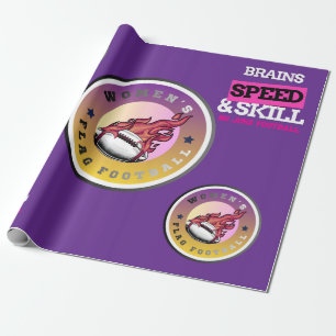 Flag Football Hype Wrapping Paper