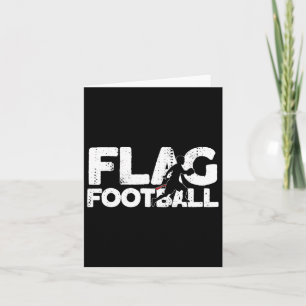 Flag Football Silhouette On Flag Football Card