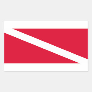 Flag for Diving Rectangular Sticker