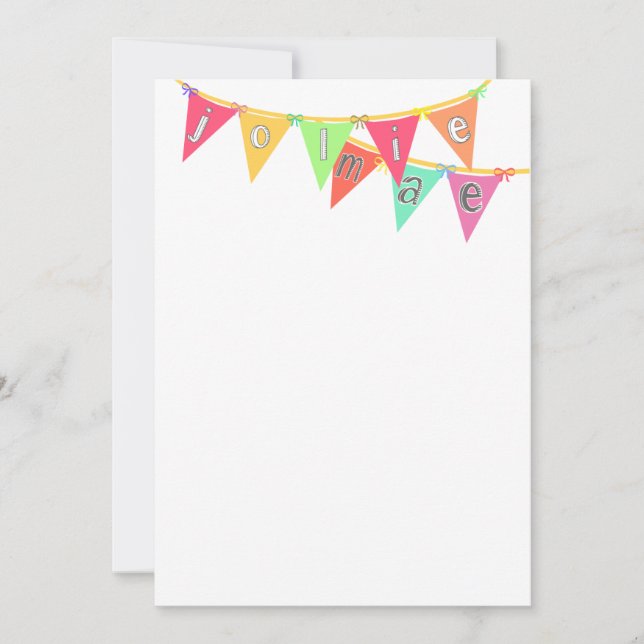 Flag For Me!  banner stationery Note Card (Front)