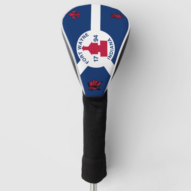 Flag Fort Wayne, Indiana Golf Head Cover (Front)