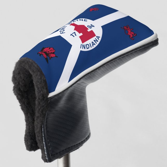 Flag Fort Wayne, Indiana Golf Head Cover (3/4 Front)