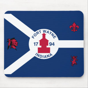 Flag Fort Wayne, Indiana Mouse Pad