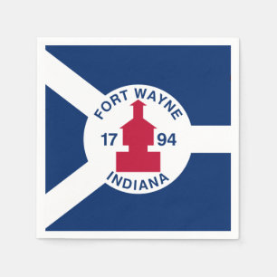 Flag Fort Wayne, Indiana Napkins