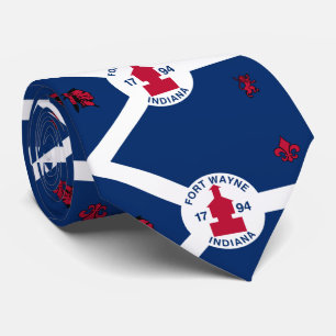 Flag Fort Wayne, Indiana Neck Tie