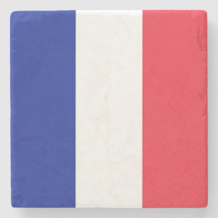 Flag France Tricolor Stone Coaster