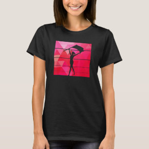 Flag Girl Color Guard Winter Guard Flag Spinning P T-Shirt