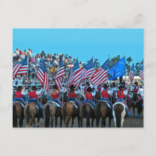 Flag Girls Postcard