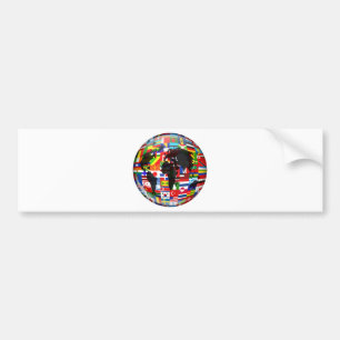 Flag Globe Bumper Sticker