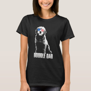 Flag Goldendoodle The Dood   Dad Mom Kids T-Shirt