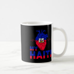 Flag Haitian Day Vintage Love Heart Haiti Heritage Coffee Mug