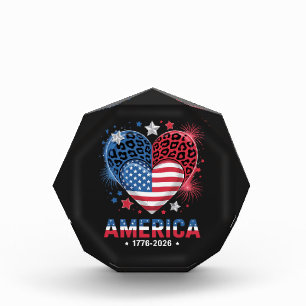 Flag Heart Leopard 1776 2026 July 4th Photo Block