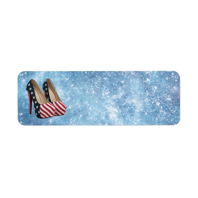 FLAG HIGH HEEL SHOES ADDRESS LABEL (Front)