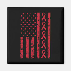 Flag Hiv Aids Brain Aneurysm Stroke Awareness Gift Magnet