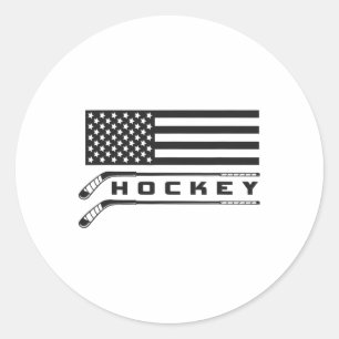 Flag Hockey Apparel - Hockey  Classic Round Sticker