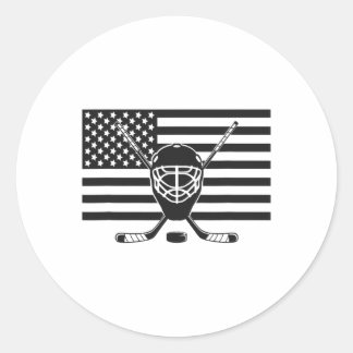 Flag Hockey Apparel - Hockey T-19  Classic Round Sticker