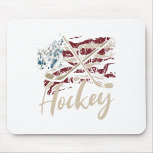 Flag Hockey Th Of July Patriotic Sports Lover Mouse Pad