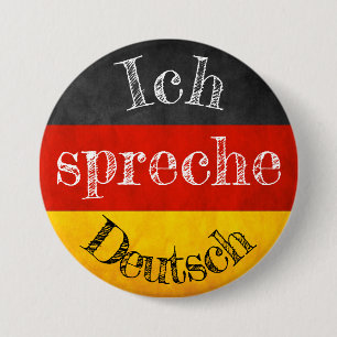 Flag ich spreche Deutsch swipes in 7.5 Cm Round Badge