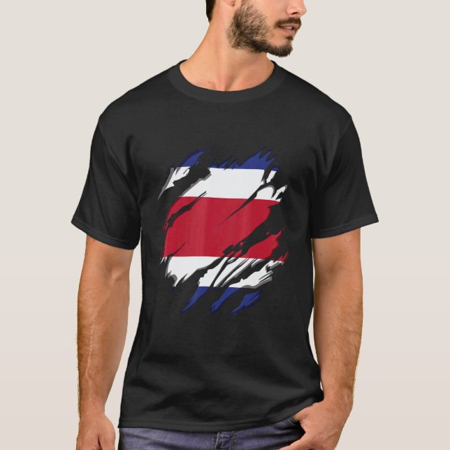 Flag Identity Pride Heritage Costa Rica T-Shirt (Front)