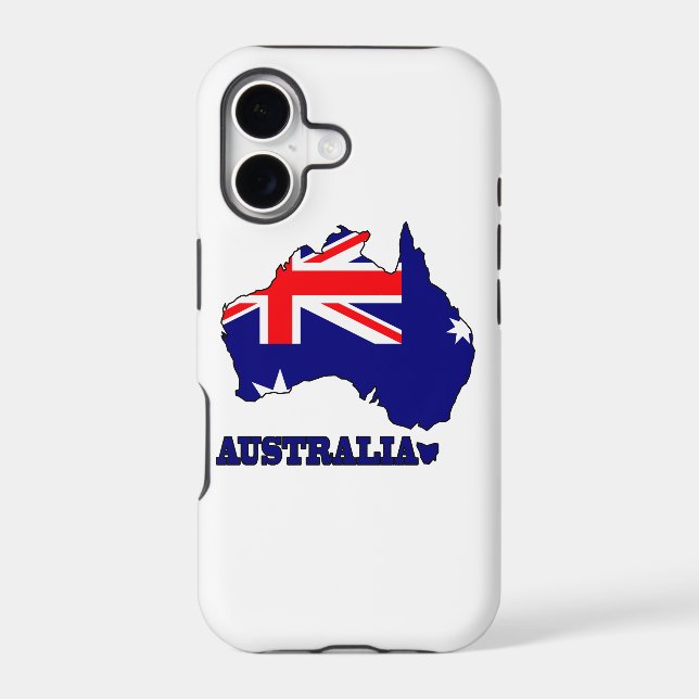 Flag in Map of Australia (Back)