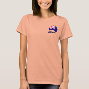 Flag in Map of Australia T-Shirt