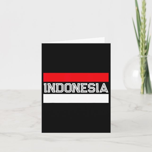 Flag Independence Day Indonesian  Card (Front)