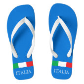 Flag Italy azure blue Italia Jandals (Footbed)