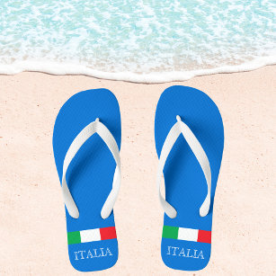 Flag Italy azure blue Italia Jandals