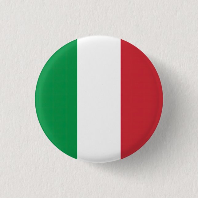 Flag Italy Tricolor 3 Cm Round Badge (Front)