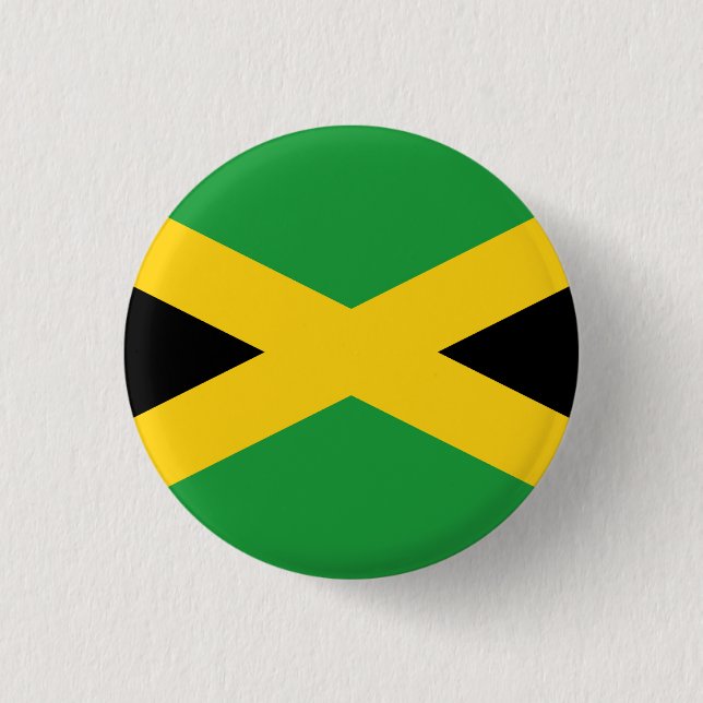 Flag Jamaica 3 Cm Round Badge (Front)