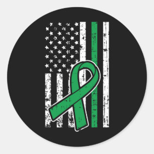 Flag Kidney Disease Mental Health Scoliosis Gift  Classic Round Sticker