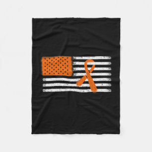 Flag Leukaemia And Multiple Sclerosis Ribbon Famil Fleece Blanket