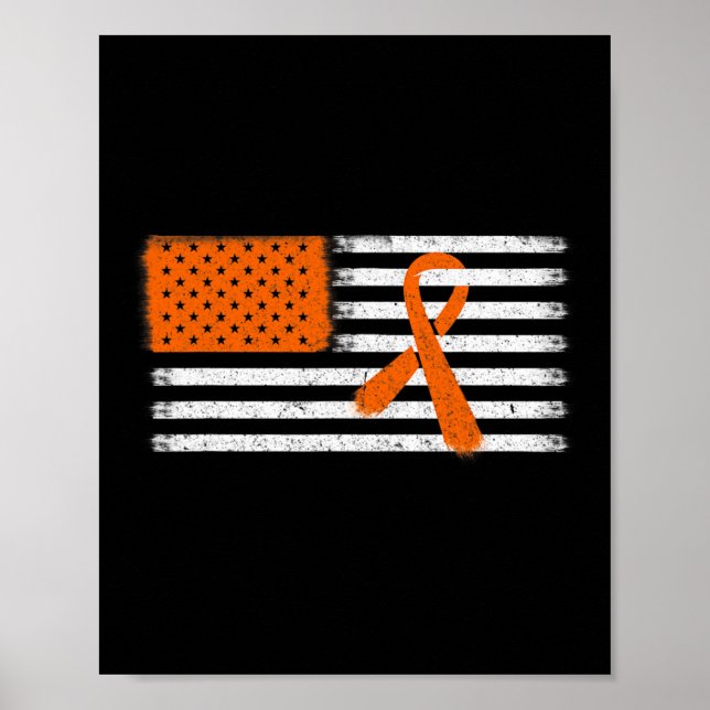 Flag Leukaemia And Multiple Sclerosis Ribbon Famil Poster (Front)