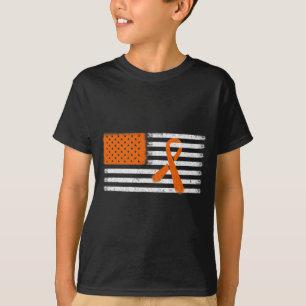 Flag Leukaemia And Multiple Sclerosis Ribbon Famil T-Shirt
