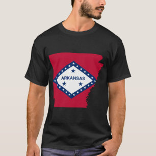 Flag map of Arkansas T-Shirt