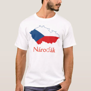 Flag Map of Czech Republic Nároďák T-Shirt 