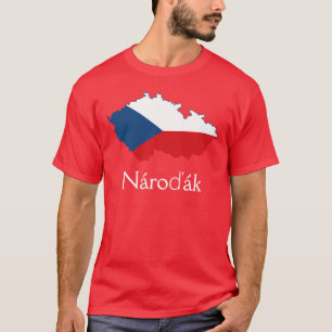 Flag Map of Czech Republic Nároďák T-Shirt 