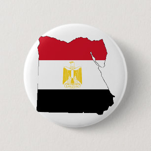 Flag/Map of Egypt 6 Cm Round Badge