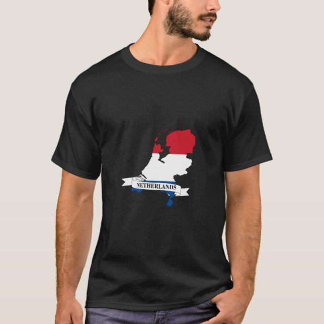  flag map of netherlands T-Shirt (Front)
