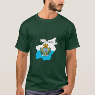 Flag map of San Marino T-Shirt