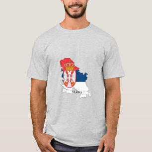 Flag map of Serbia T-Shirt