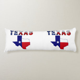 Flag Map With Texas Body Cushion