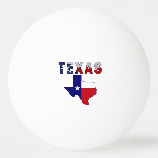 Flag Map With Texas Ping Pong Ball (Front)