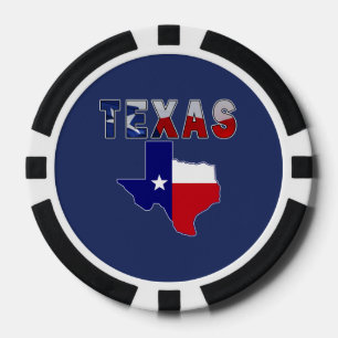 Flag Map With Texas Poker Chips