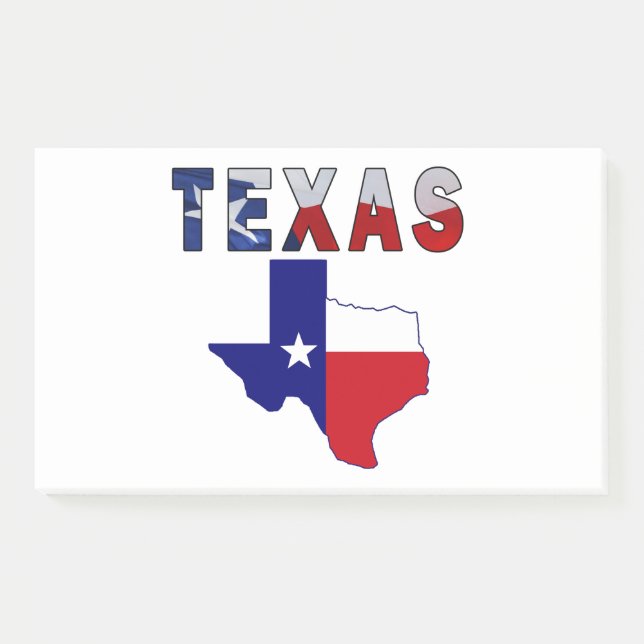 Flag Map With Texas Post-it Notes (Front)